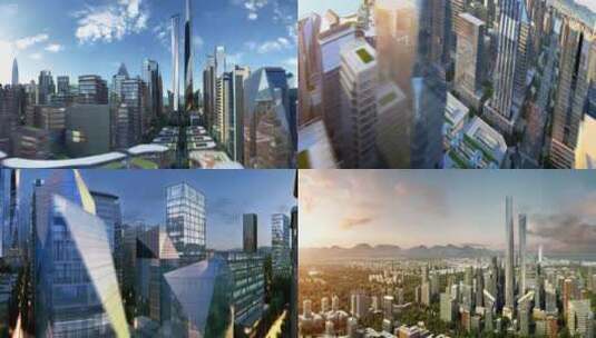 高端三维城市建筑漫游动画城市规划宣传片高清在线视频素材下载