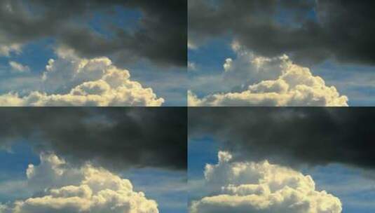 天空中的白云和乌云高清在线视频素材下载