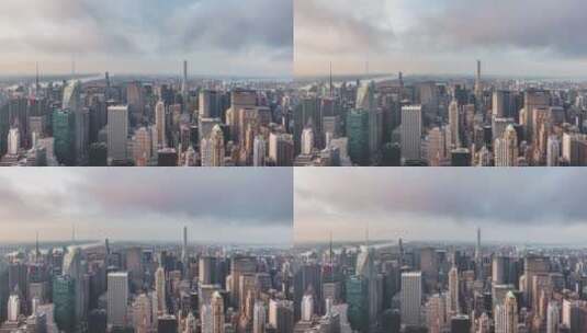 纽约北曼哈顿鸟瞰图高清在线视频素材下载