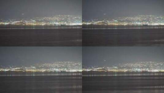 海湾另一边的城市灯光高清在线视频素材下载
