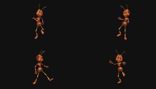 蚂蚁跳舞3d动画高清在线视频素材下载