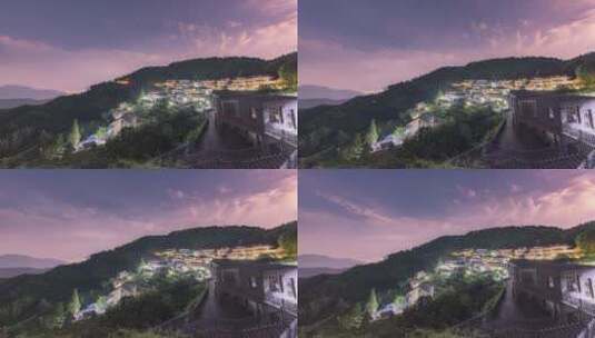 杭州市富阳区安顶山星空夜景高清在线视频素材下载