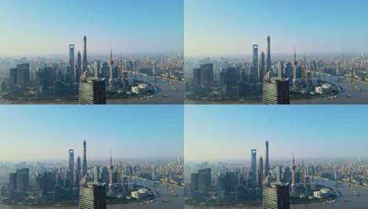 上海城市风光航拍高清在线视频素材下载