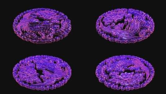 龙纹圆形浮雕高清在线视频素材下载