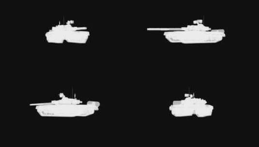三维坦克模型带通道高清在线视频素材下载