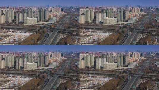 北京风光白转黑4K延时拍摄高清在线视频素材下载