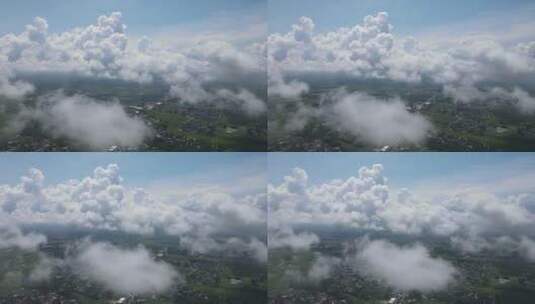 云雾缭绕的乡村景观高清在线视频素材下载