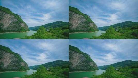 4k实拍重庆山峡河道自然风光大好山河风光高清在线视频素材下载
