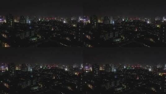 航拍衡阳湘江夜景高清在线视频素材下载