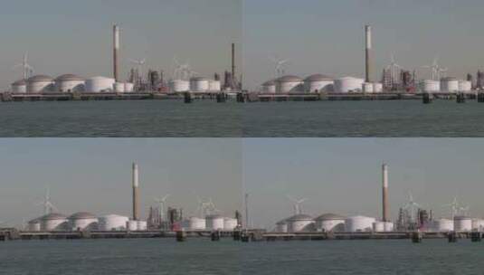 港口的石油码头高清在线视频素材下载