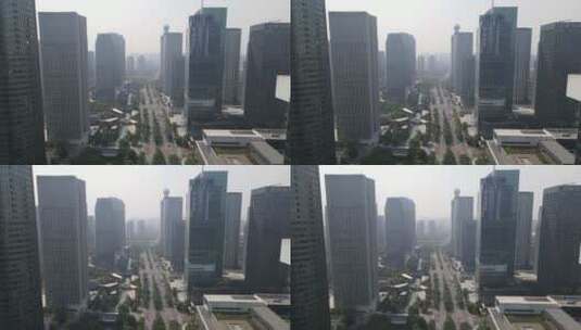 城市航拍杭州钱江新城CBD建筑高清在线视频素材下载