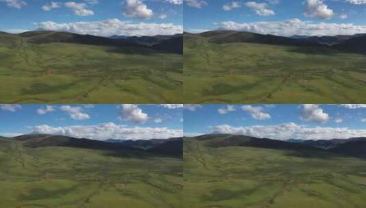 西藏昌都市芒康草原自然风光航拍高清在线视频素材下载