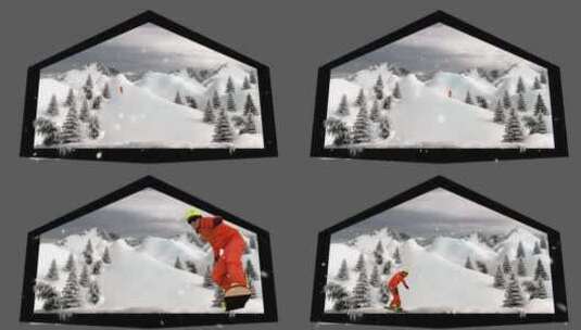 裸眼3d滑雪YC22290高清在线视频素材下载