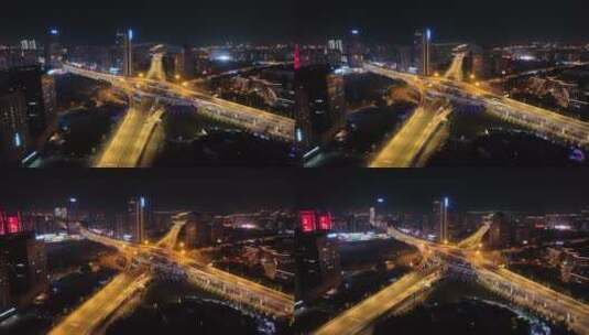 城市快速路夜景高清在线视频素材下载