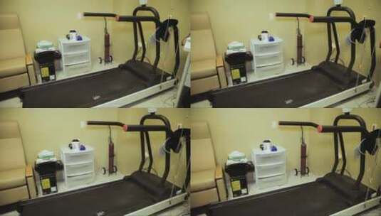 一辆跑步机在心脏医院的卡车拍摄高清在线视频素材下载