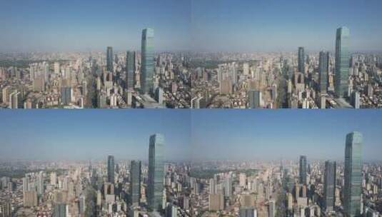 航拍湖南长沙国金中心第一高楼高清在线视频素材下载