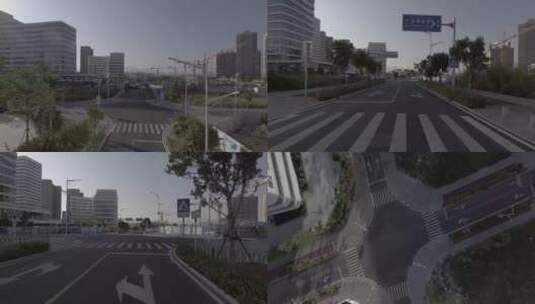交通道路（灰片）高清在线视频素材下载