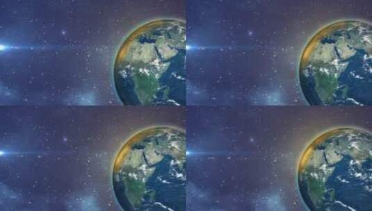 星空宇宙和地球高清在线视频素材下载