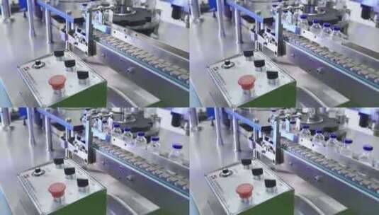 药品生产流程-粉剂药瓶传输7高清在线视频素材下载
