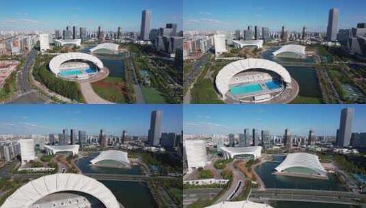 上海市东方体育中心城市环境高清在线视频素材下载