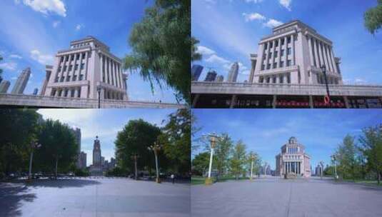 武汉汉口江滩横渡长江博物馆4K视频合集高清在线视频素材下载