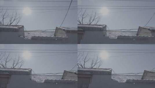北京冬天 下雪的城市高清在线视频素材下载