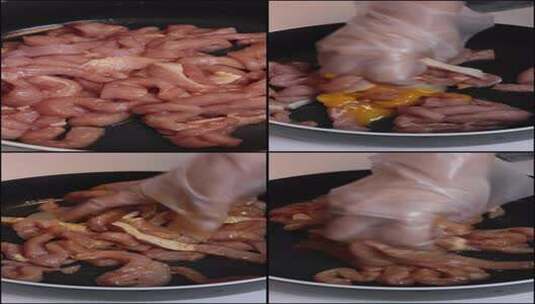 小酥肉腌肉加蛋黄高清在线视频素材下载