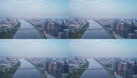广州琶洲经济开发区航拍高清在线视频素材下载