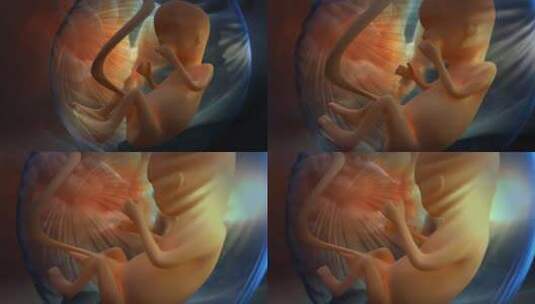 人类胎儿发育高清在线视频素材下载