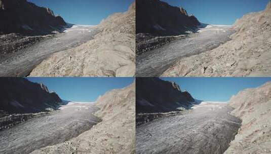 阿尔卑斯山的落基山脉，冰川，蓝天。瑞士，奥尼小屋高清在线视频素材下载