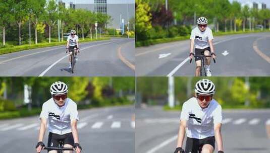 活力运动 骑车 骑自行车 运动高清在线视频素材下载