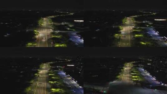 杭州耕文路夜景06高清在线视频素材下载