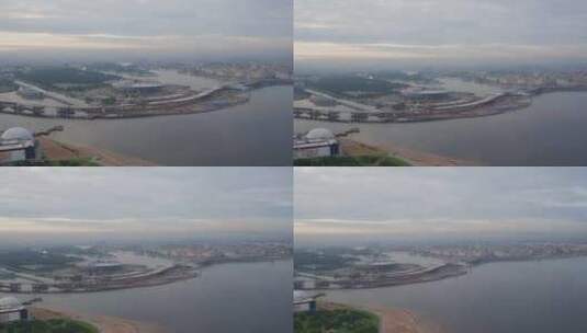 建筑体育场和立交桥在圣彼得堡天线209高清在线视频素材下载