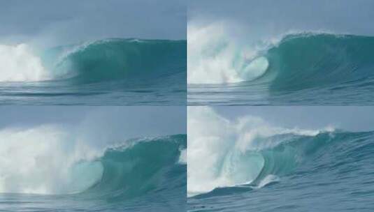 大美丽的清洁波-慢动作-桶装-印度尼西亚高清在线视频素材下载