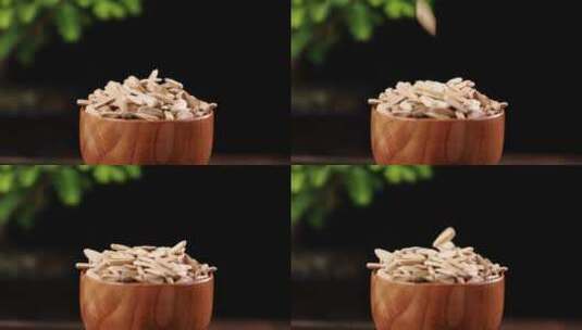 白瓜子旋转4k升格慢镜头高清在线视频素材下载