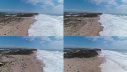 海滩波浪高清在线视频素材下载