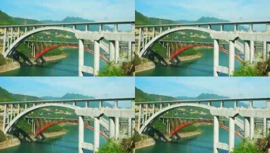 四川重庆奉节景长江大桥点4K视频高清在线视频素材下载