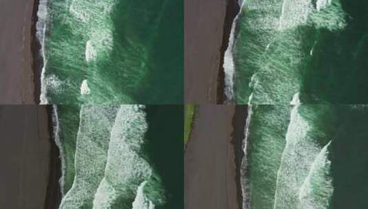 沙滩的空中俯视图高清在线视频素材下载