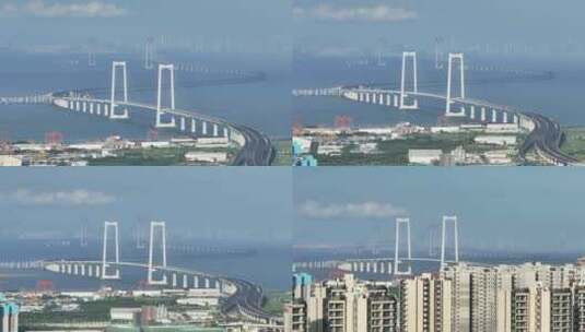 中国广东省珠三角深中通道大桥高清在线视频素材下载