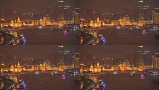 中国上海外滩夜景高清在线视频素材下载