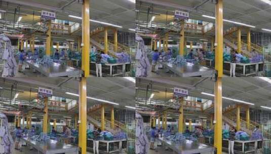 洗涤厂工人工作高清在线视频素材下载