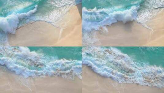 蔚蓝海洋海浪慢镜头高清在线视频素材下载