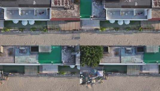 深圳龙岗区水头沙沙滩清晨航拍高清在线视频素材下载
