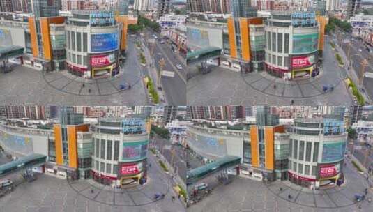 航拍东莞市凤岗沃尔玛3高清在线视频素材下载