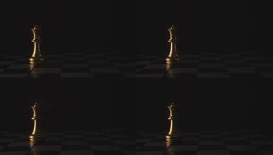 一个象棋在黑暗中的光影高清在线视频素材下载