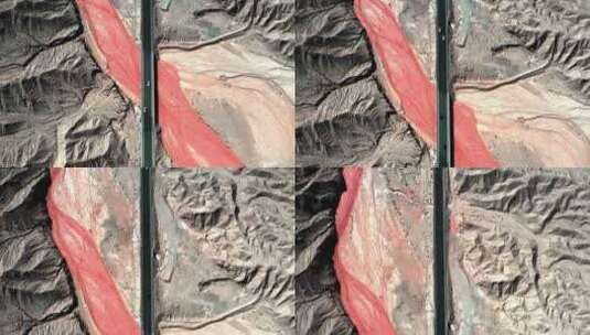 航拍青海大地之血高清在线视频素材下载
