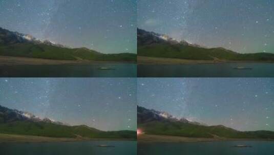 8K丽江玉龙雪山流星雨星空高清在线视频素材下载