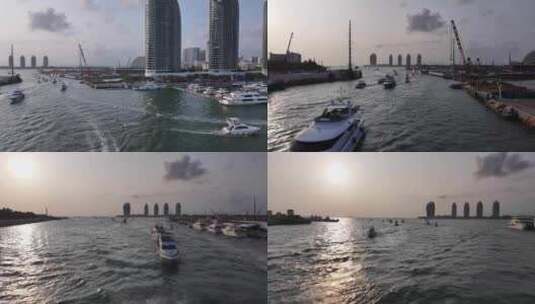 三亚国际游艇港海天盛宴高清在线视频素材下载