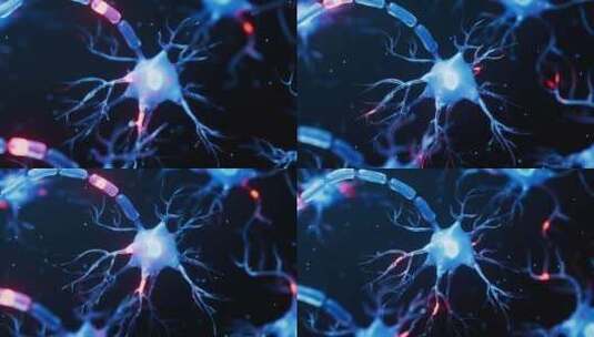 神经元细胞生物健康概念三维渲染高清在线视频素材下载
