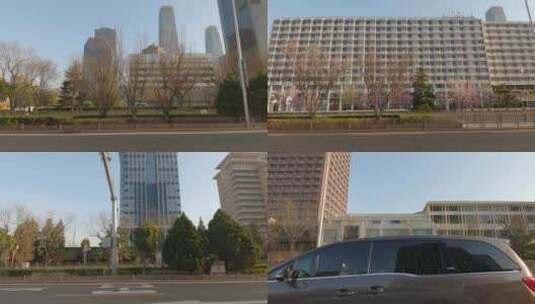 北京长安街白天车右行车空镜高清在线视频素材下载